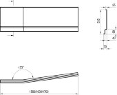 Передняя панель для ванны Ravak BE HAPPY II 160 белая левая