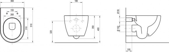 Uni Chrome RimOFF (безободковый) белый
