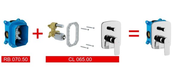 Смеситель скрытого монтажа Ravak Classic CL 065.00 с переключателем для R-box