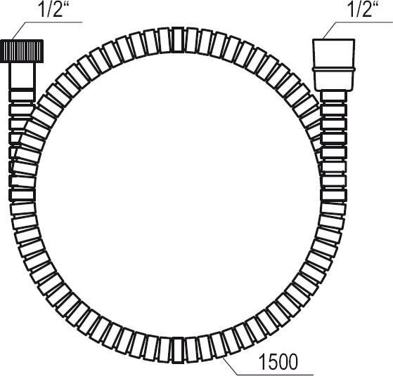 Душевой шланг Ravak 150 см 911.00 с оплеткой из нержавеющей стали