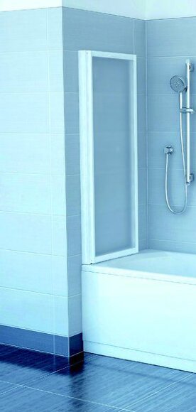 Шторка для ванны Ravak VS2 105 белая+транспарент