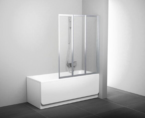 Шторка для ванны Ravak VS3 100 белая+рейн
