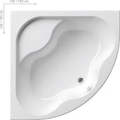 Акриловая угловая ванна Ravak Gentiana 150x150 Акриловая угловая ванна Ravak Gentiana 150x150