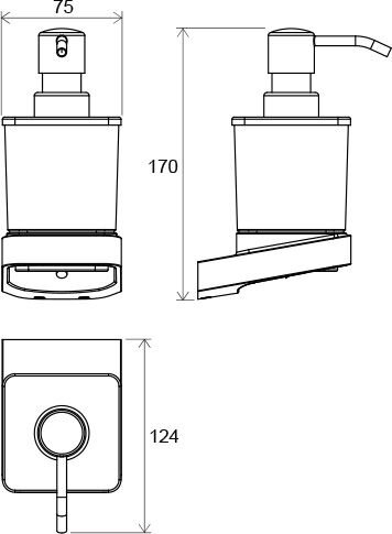 Дозатор для жидкого мыла (стекло) TD 231