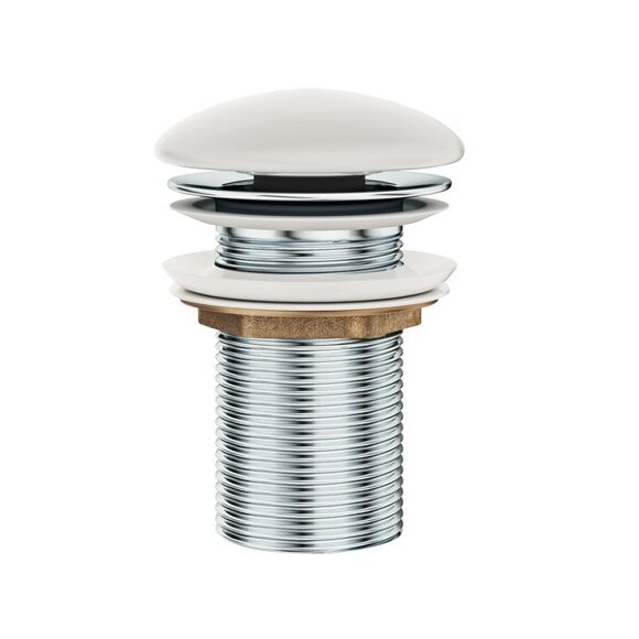 Фиксированный слив для умывальника белый