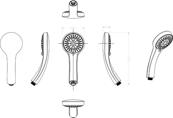 Лейка круглая Ravak 5 функций 952.00