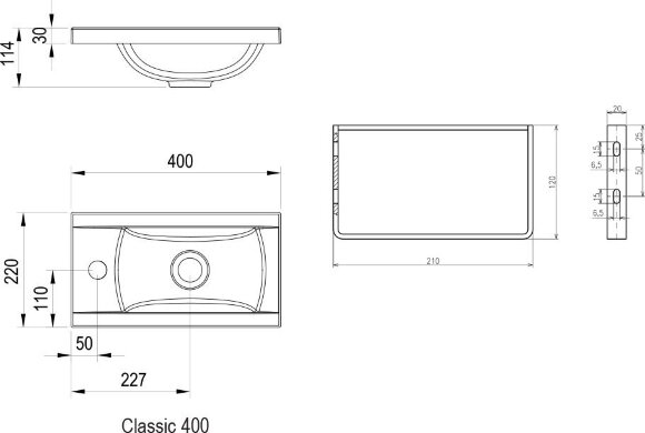 Консоли для умывальника Classic 400