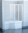 Шторка для ванны Ravak VS3 100 белая+транспарент
