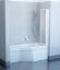 Шторка для ванны Ravak VS3 100 белая+транспарент