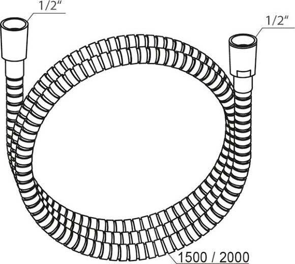 Душевой шланг Ravak 915.02 200 см с оплеткой из нержавеющей стали