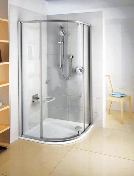 Душевой уголок полукруглый Ravak поворотный Ravak Pivot PSKK3-90 блестящий+транспарент