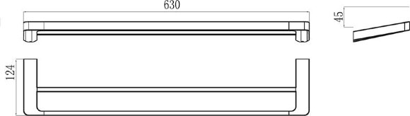 Полотенцедержатель двойной 63 см TD 320.00