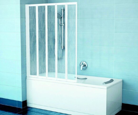 Шторка для ванны Ravak VS5 белая+рейн