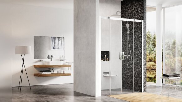 Душевая дверь раздвижная Ravak 140 см Ravak MSD4 блестящий+транспарент