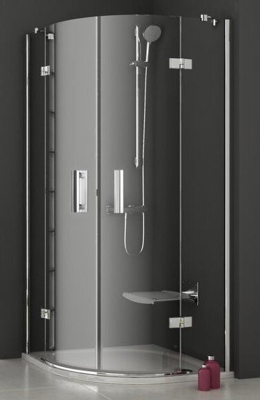 Душевой уголок полукруглый Ravak SmartLine SMSKK4-80 хром+транспарент Душевой уголок полукруглый Ravak SmartLine SMSKK4-80 хром+транспарент