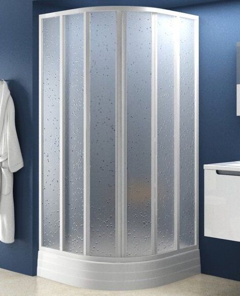 Душевой уголок полукруглый Ravak Supernova SKKP6-80 белый+транспарент