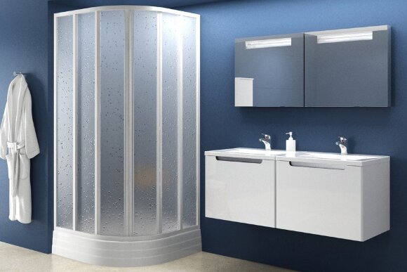 Душевой уголок полукруглый Ravak Supernova SKKP6-80 белый+транспарент