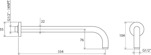 Вывод для душа боковой 702.00