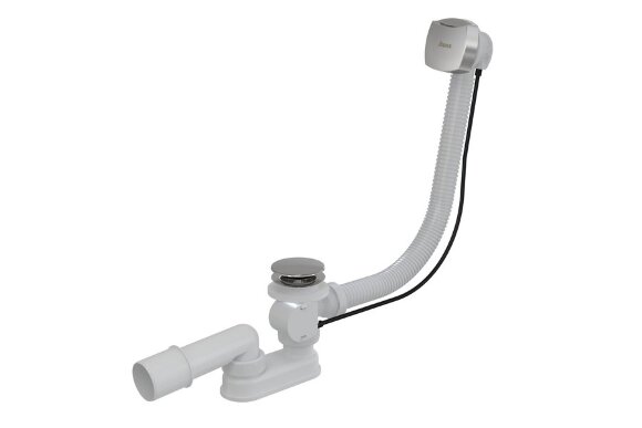 Сточный комплект для ванны с переливом "Хром II" квадратный 570 мм