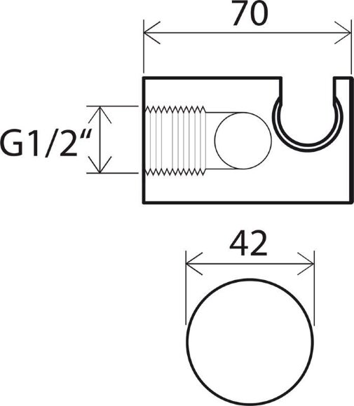 Настенный вывод для душа с держателем лейки 706.00