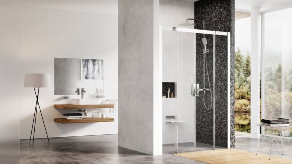 Душевая дверь раздвижная Ravak 180 см Ravak MSD4 сатин+транспарент