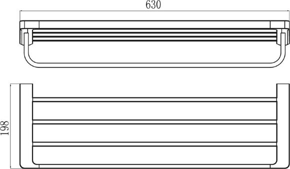 Полотенцедержатель тройной 63 см TD 330.00