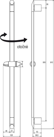 Душевой держатель подвижный Ravak 90 см 973.00