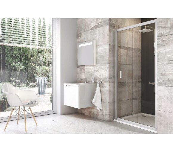 Душевая дверь Ravak BLDP2-110 L белый + Транспарент