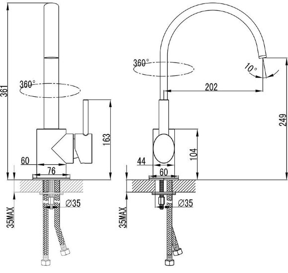 Смеситель для кухни Ravak Freedom FM 016.00