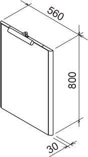 Зеркало Ravak Rosa M 560 со светильником береза/белый