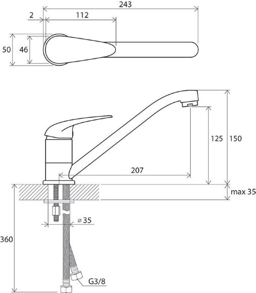 Смеситель для кухни Ravak Suzan SN 016.00