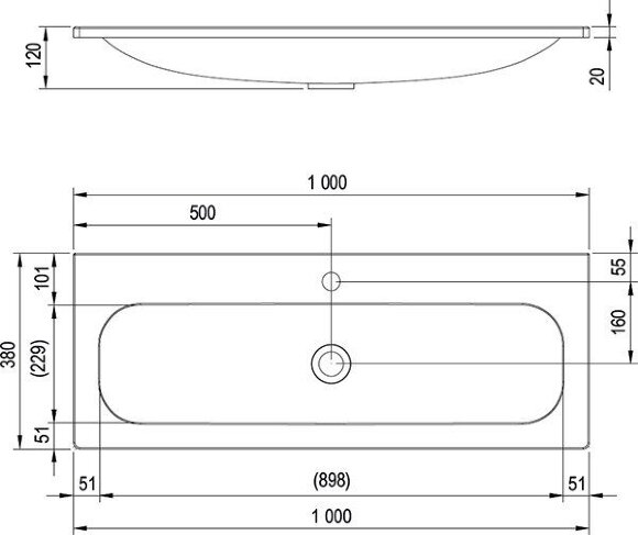 Умывальник Ravak Ring 1000