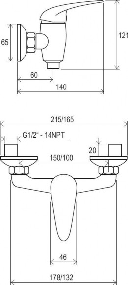 Смеситель для душа Ravak Suzan SN 032.00/100