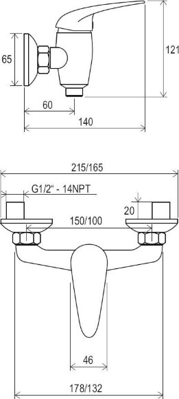 Смеситель для душа Ravak Suzan SN 032.00/150