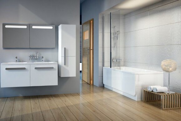 Шторка для ванны Ravak CVS2-100 L блестящий+транспарент