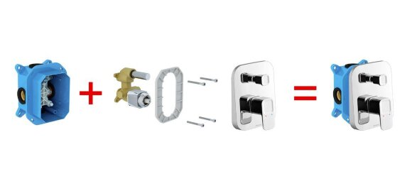 Встраиваемый механизм для смесителей скрытого монтажа R-box