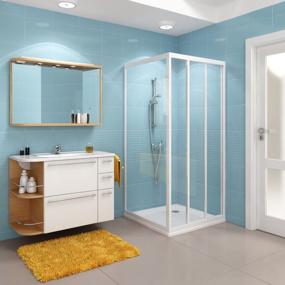 Неподвижная стенка Ravak Supernova PSS-80 белый+грейп