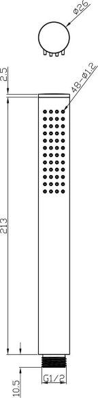 Лейка ручная Chrome 1 функция 957.00