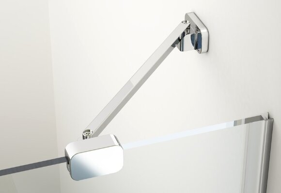 Душевой уголок полукруглый Ravak Brilliant BSKK3-80 хром+транспарент правый