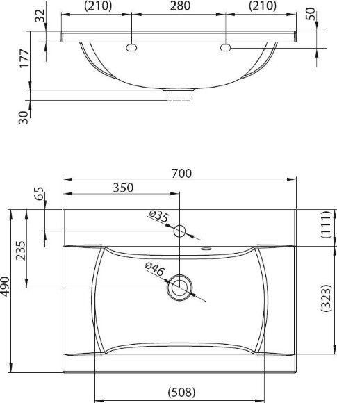 Умывальник Ravak Classic 700