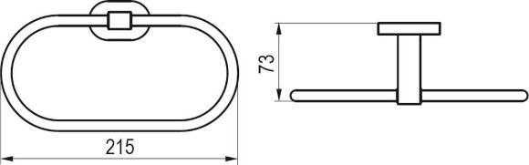 Полотенцедержатель овальный Chrome CR 300.00