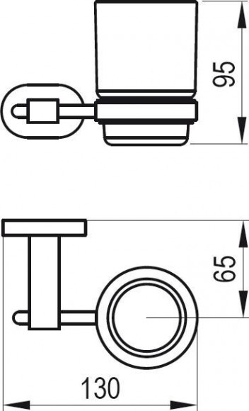 Стакан с держателем Chrome CR 210.00