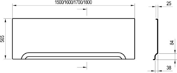 Передняя панель для ванны Ravak универсальная 170