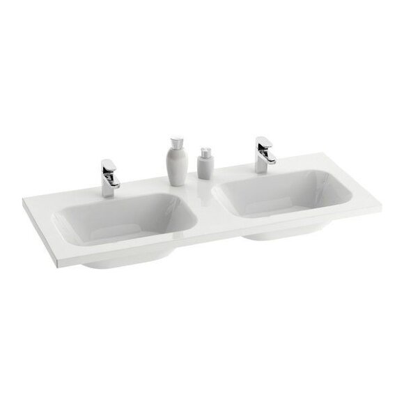 Сдвоенный умывальник Ravak Chrome 1200 с открытым переливом