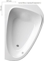 Акриловая ванна Ravak LoveStory II P 196x139