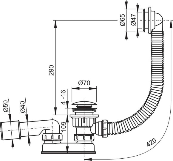 Сифон с переливом Sabina Ravak Сифон с переливом Sabina Ravak