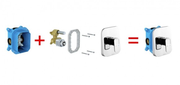 Смеситель скрытого монтажа Ravak 10°  TD 066.00 без переключателя