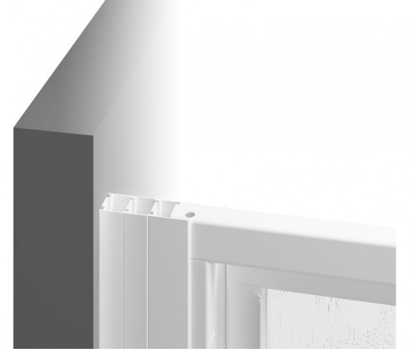 Душевой уголок прямоугольный раздвижной Ravak Supernova SRV2-80 S белый+пеаpл