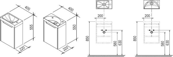 Тумба под умывальник Ravak SD Classic 400 береза