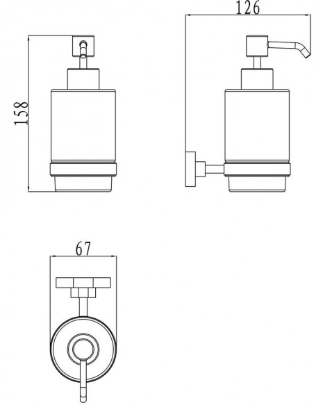 Дозатор для жидкого мыла Chrome CR 231.00